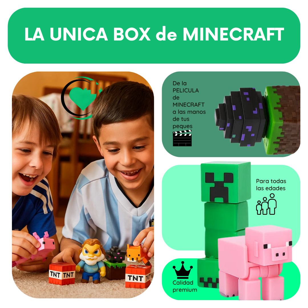 Niños usando Lucky Box Minecraft